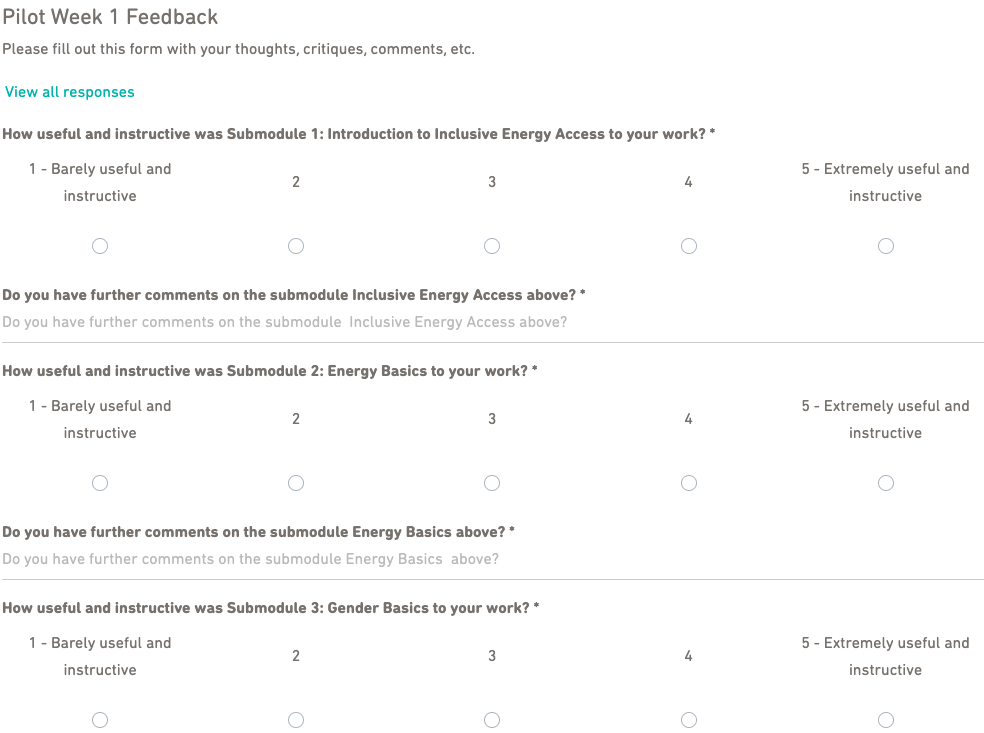 TechChange user feedback form