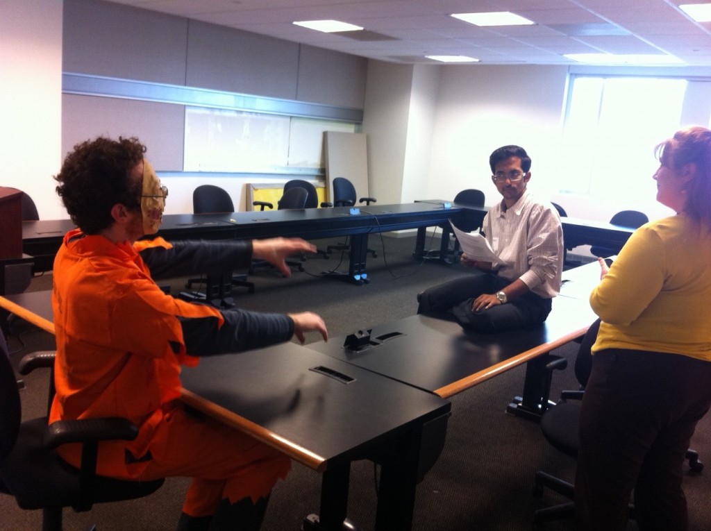 FrontlineSMS Zombie Apocalypse Simulation at Challenge Accepted 2012