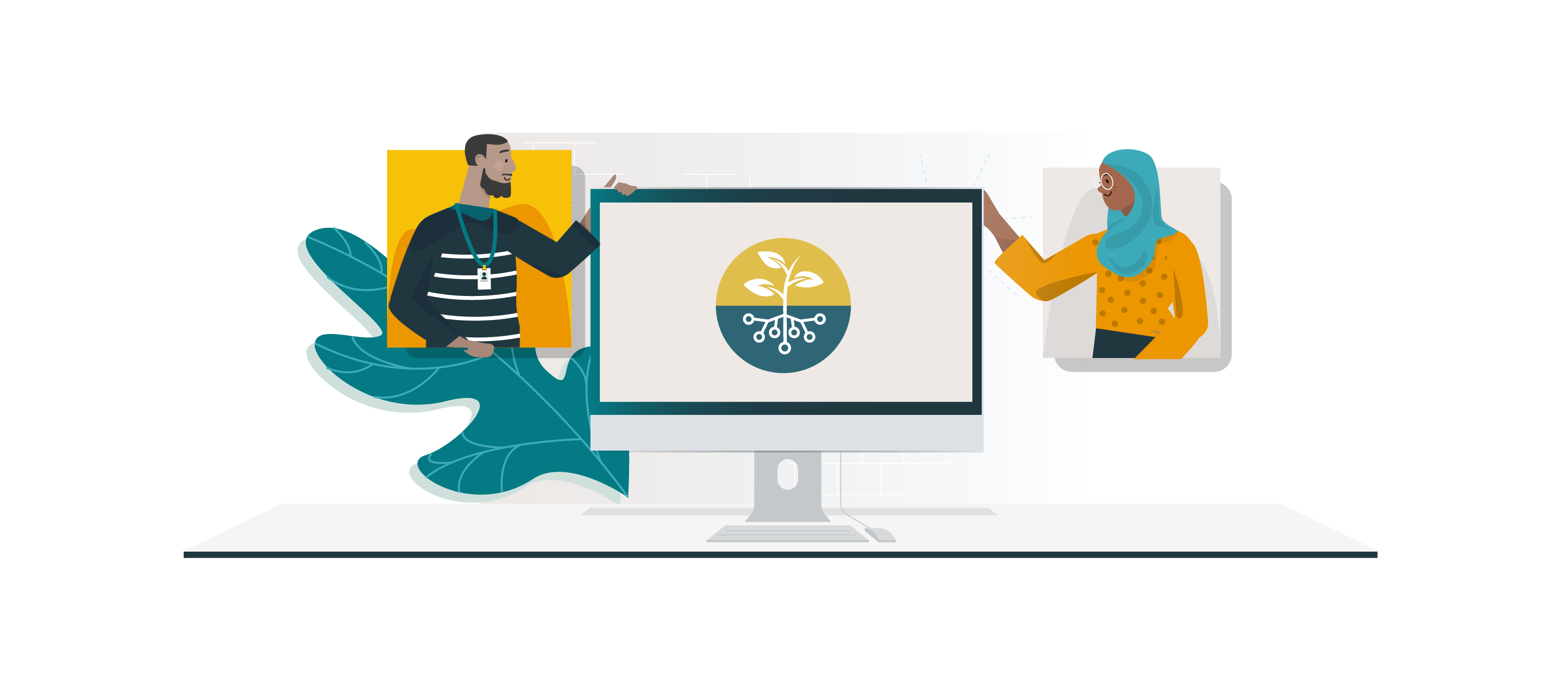 Illustration of a connected community
