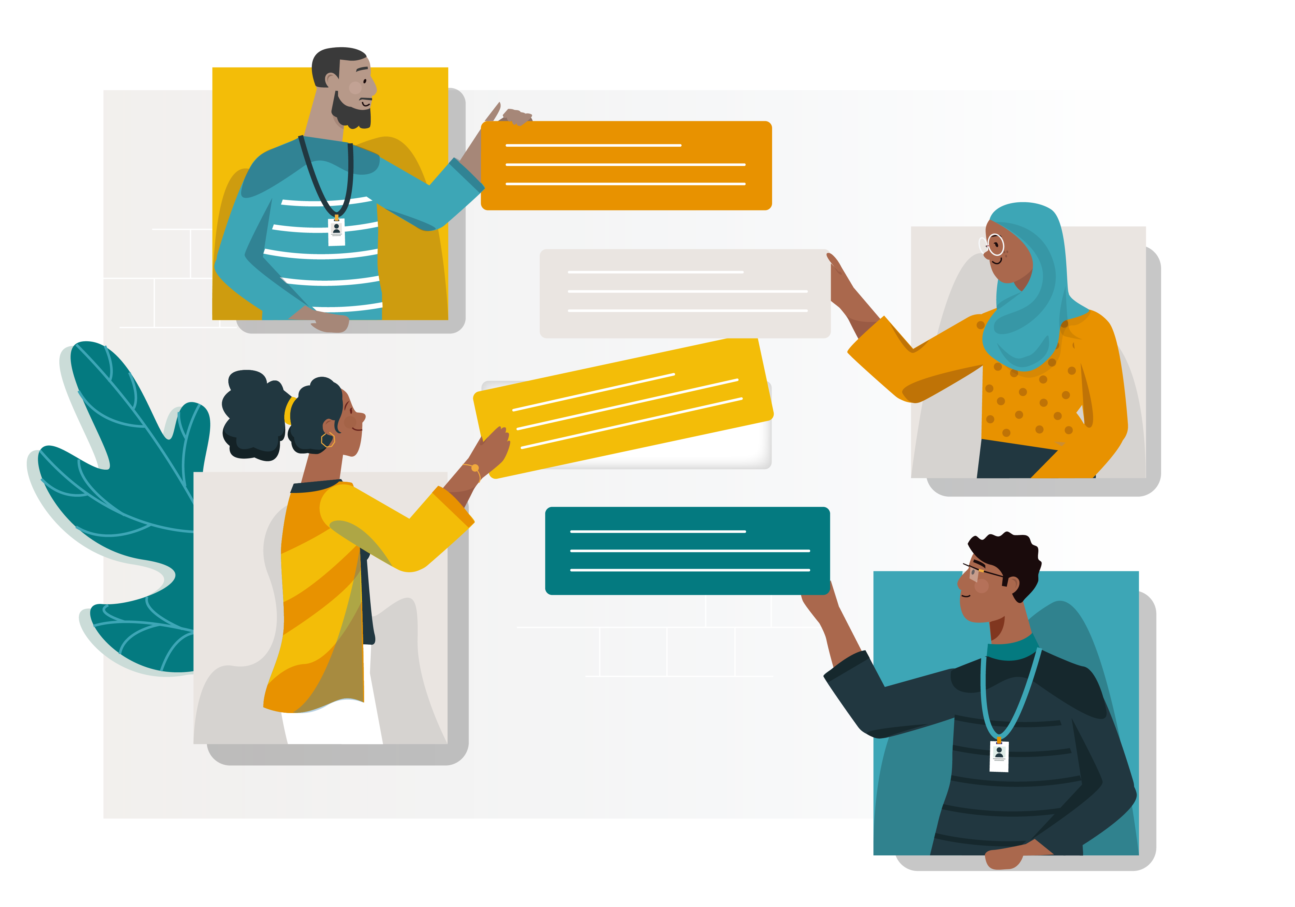 Illustration of online learners