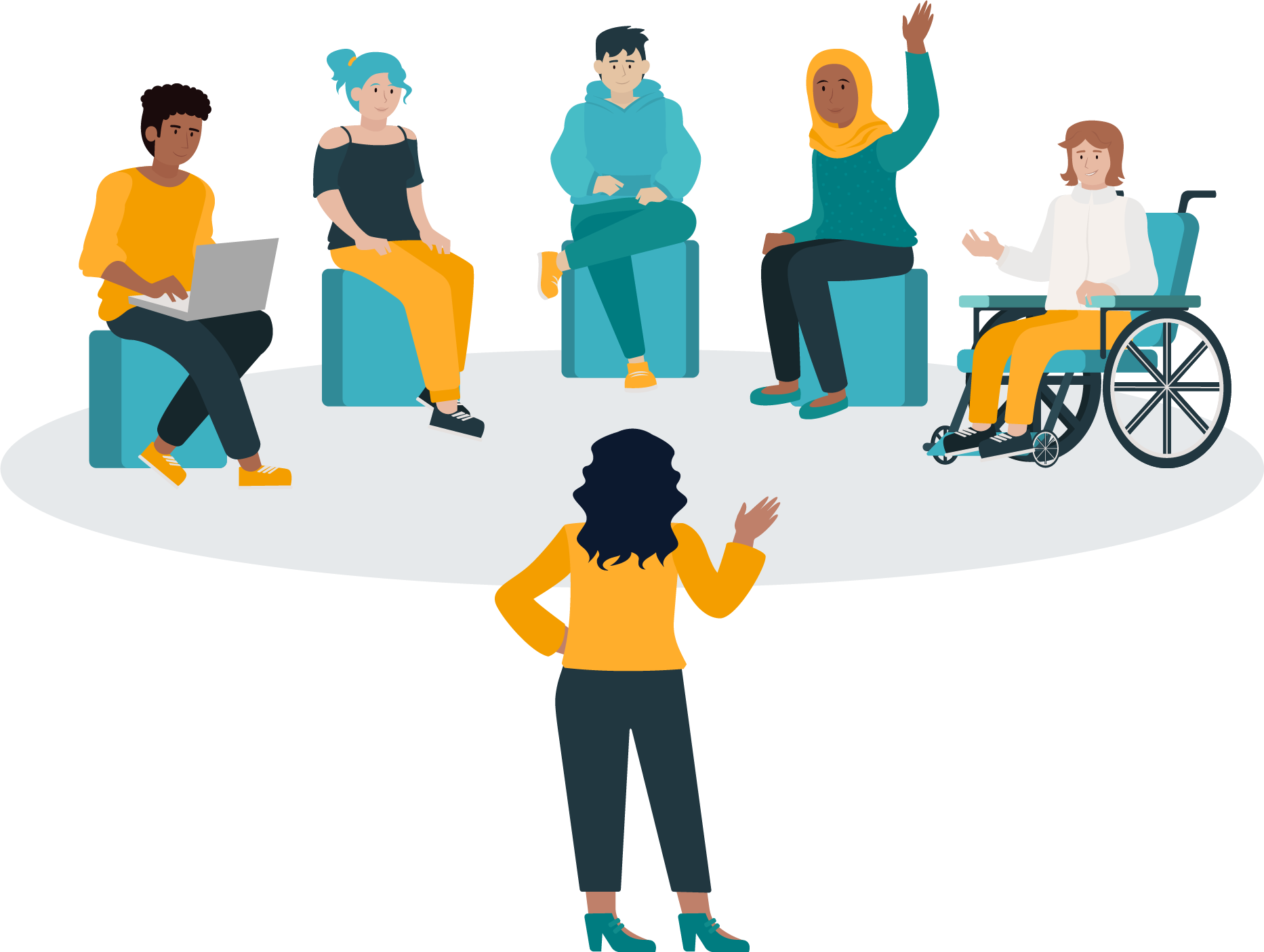 Illustration of a training of trainers session