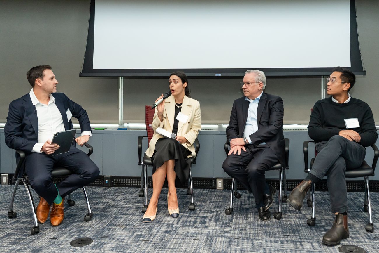 A partnership panel in session at a Collaborating for Connected Futures event