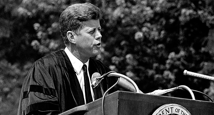 JFK speaking at American University