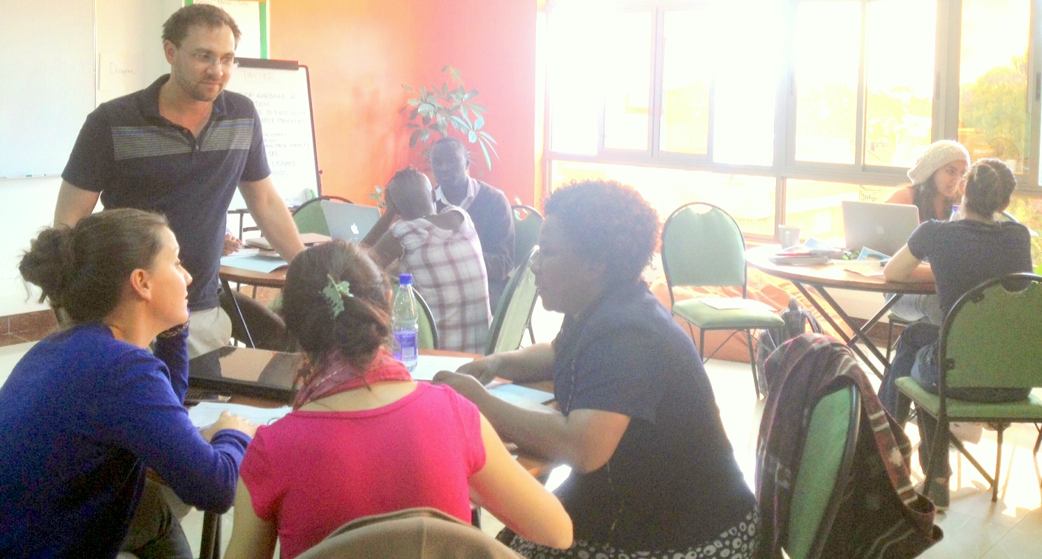 Nick Martin teaching a course at the Amani Institute in Kenya