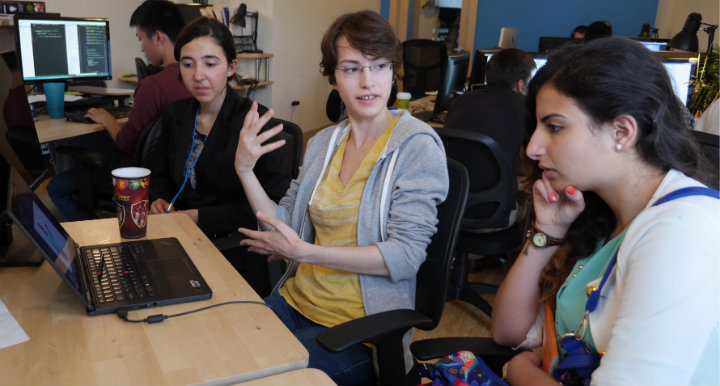 Rachel Roth with 2014 TechGirls Ghada and Nataly