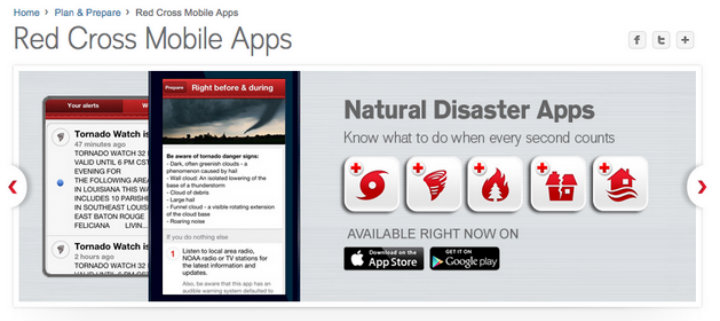 American Red Cross mobile app