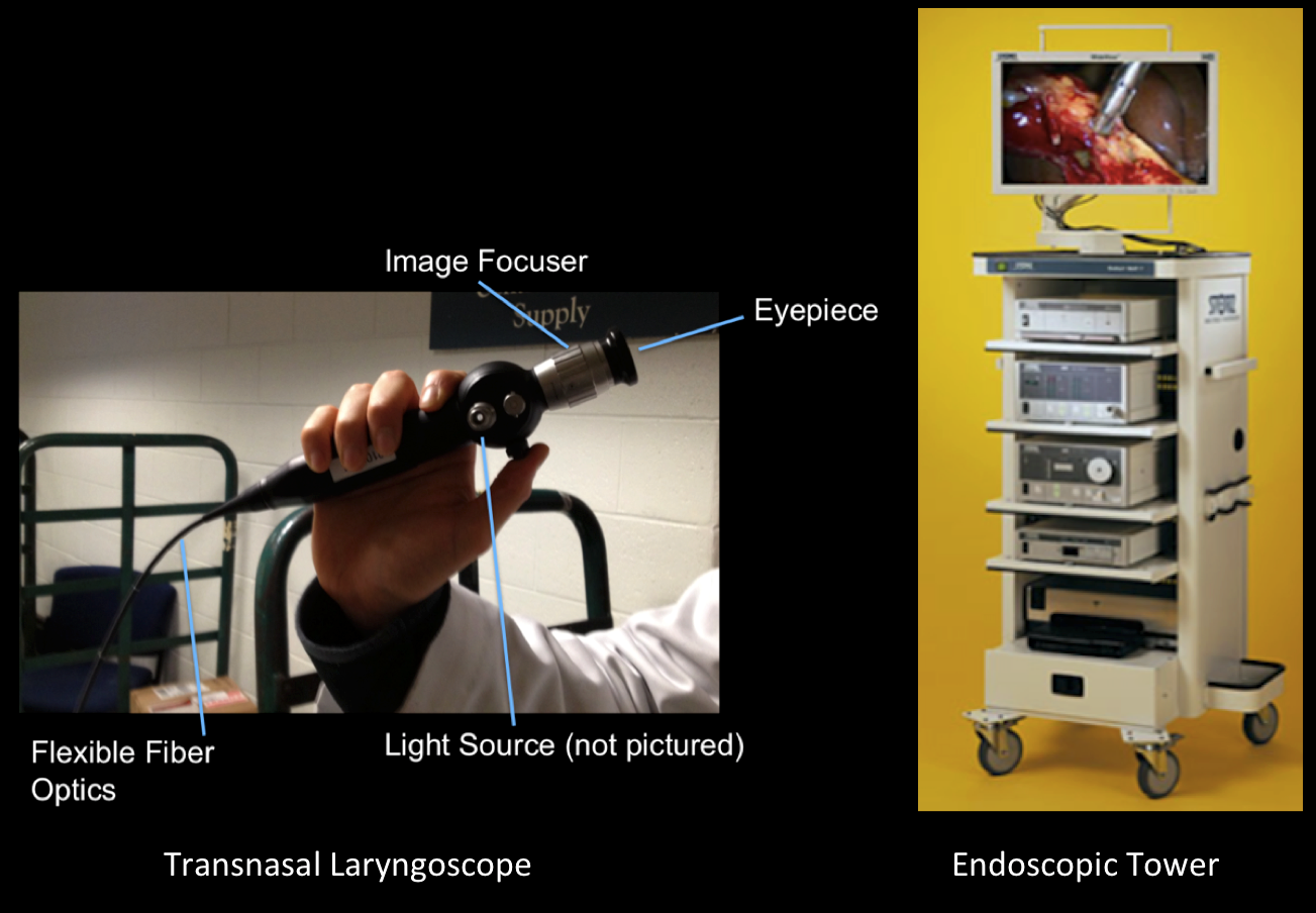 Laryngoscope and Endoscopic Tower