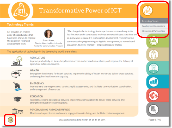 Screenshot of ICT4D Report
